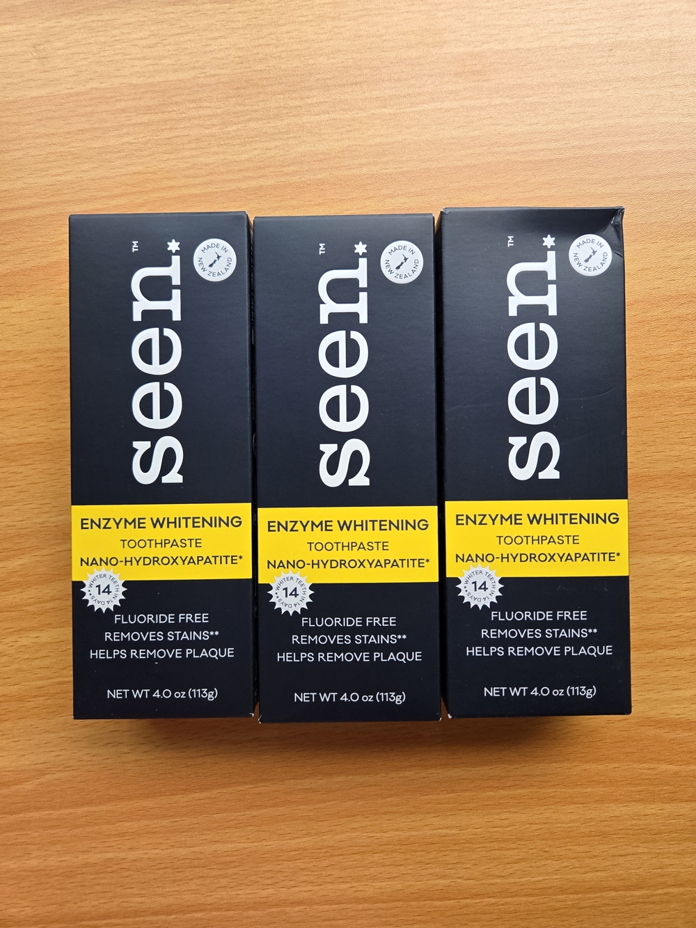 (x3) SEEN Enzyme Whitening + Nano-Hydroxyapatite Toothpaste 113g